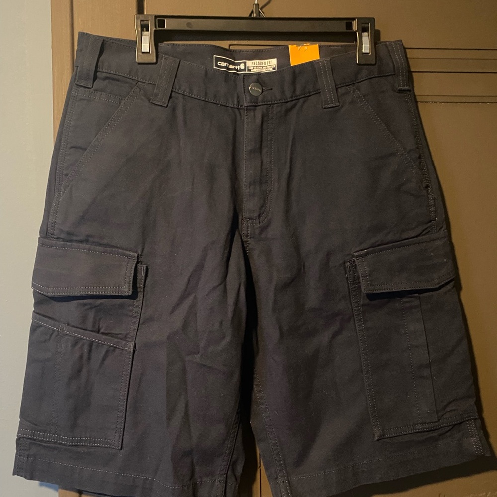 Carhartt Blue Cargo Shorts Relaxed Fit Knee-Length